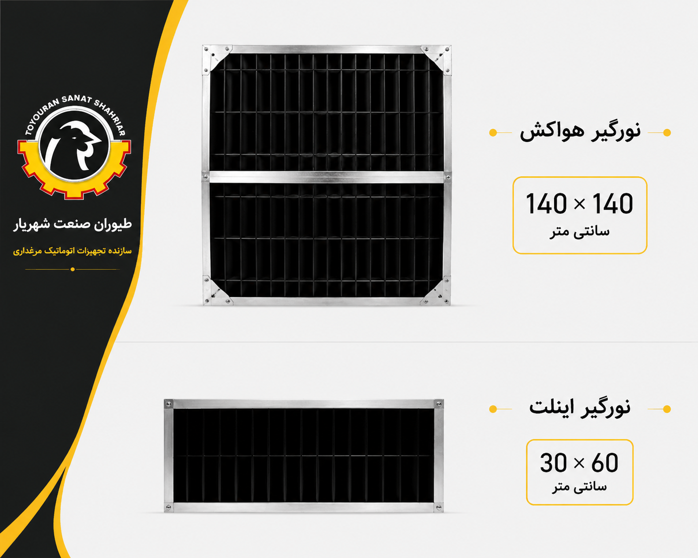نورگیر هواکش و اینلت